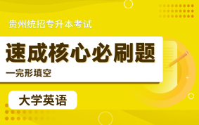 2024贵州专升本速成核心必刷题—完形填空（大学英语）