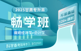 2025甘肃专升本畅学班（微观经济学+会计学）【甘肃双11】