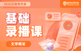 2026云南专升本基础录播课（文学概论）