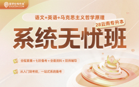 2028云南专升本系统无忧班（大学语文+公共英语+马克思主义哲学原理）