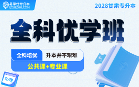 2028甘肃专升本全科优学班