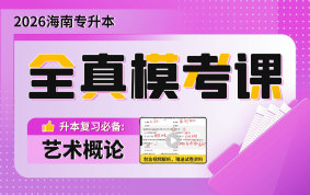 【预售12月5日前发货】2026海南专升本全真模考课（艺术概论）